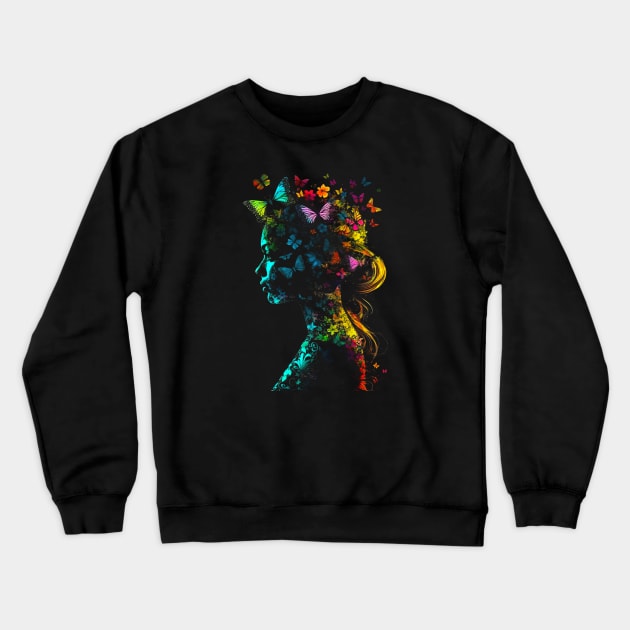 Psychedelic Fairy #5 Crewneck Sweatshirt by Butterfly Venom